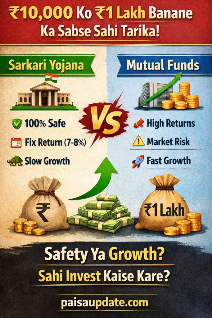 Sarkari Yojana vs Mutual Funds